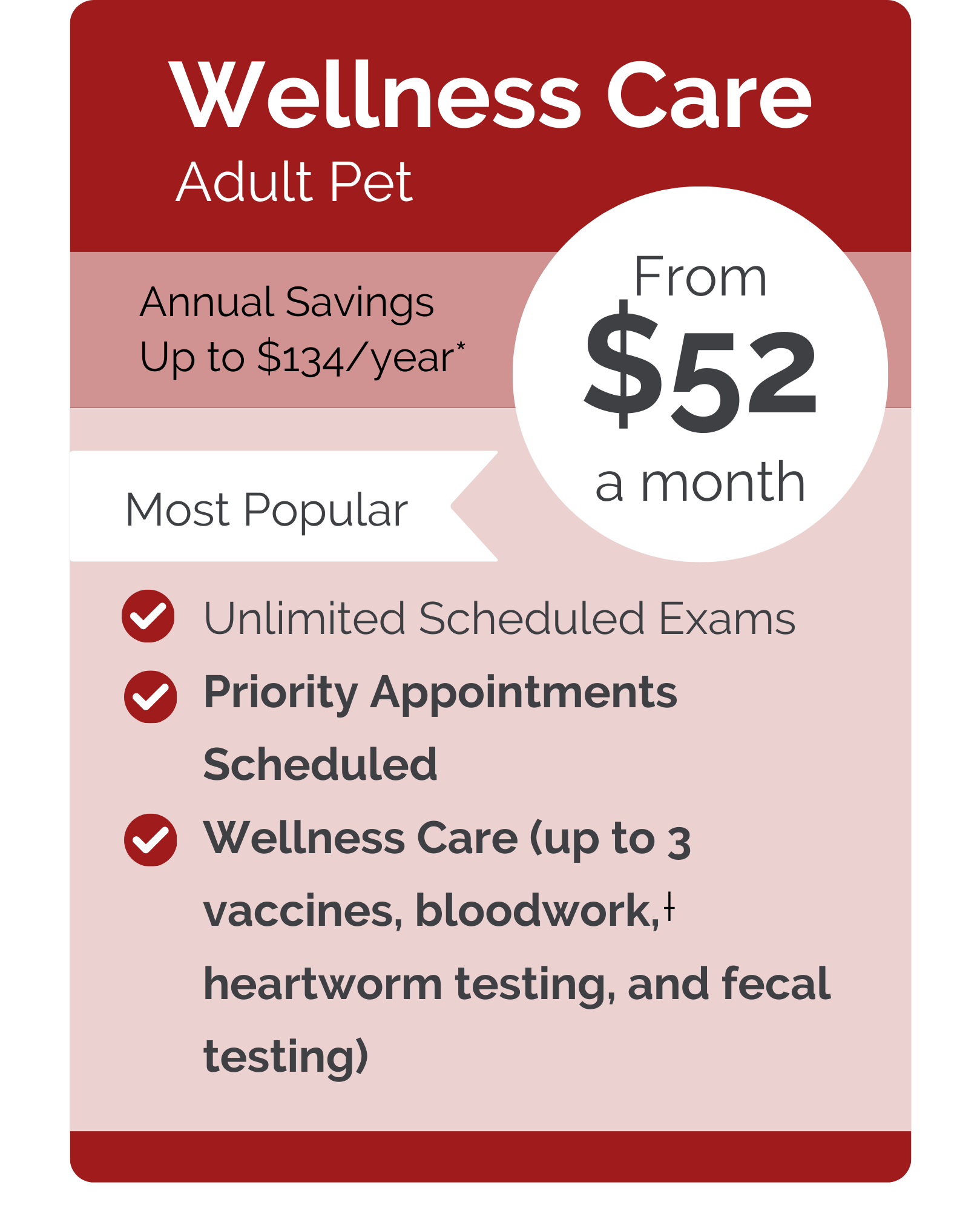 Lakeside Spears VIPet Plan_pricing_Wellness